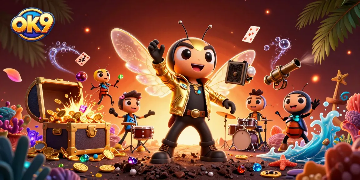 Engage with casino excitement at ok9 through vibrant game elements and animated characters