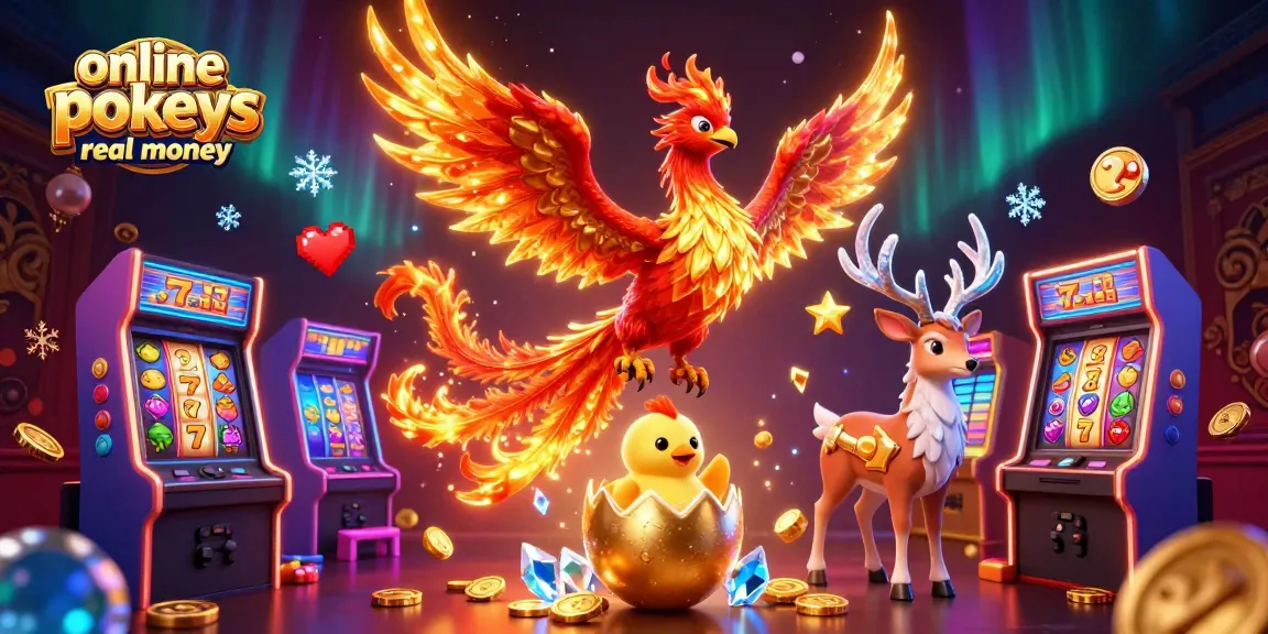 Play thrilling online pokies Australia real money with vibrant slot elements in this dynamic scene.