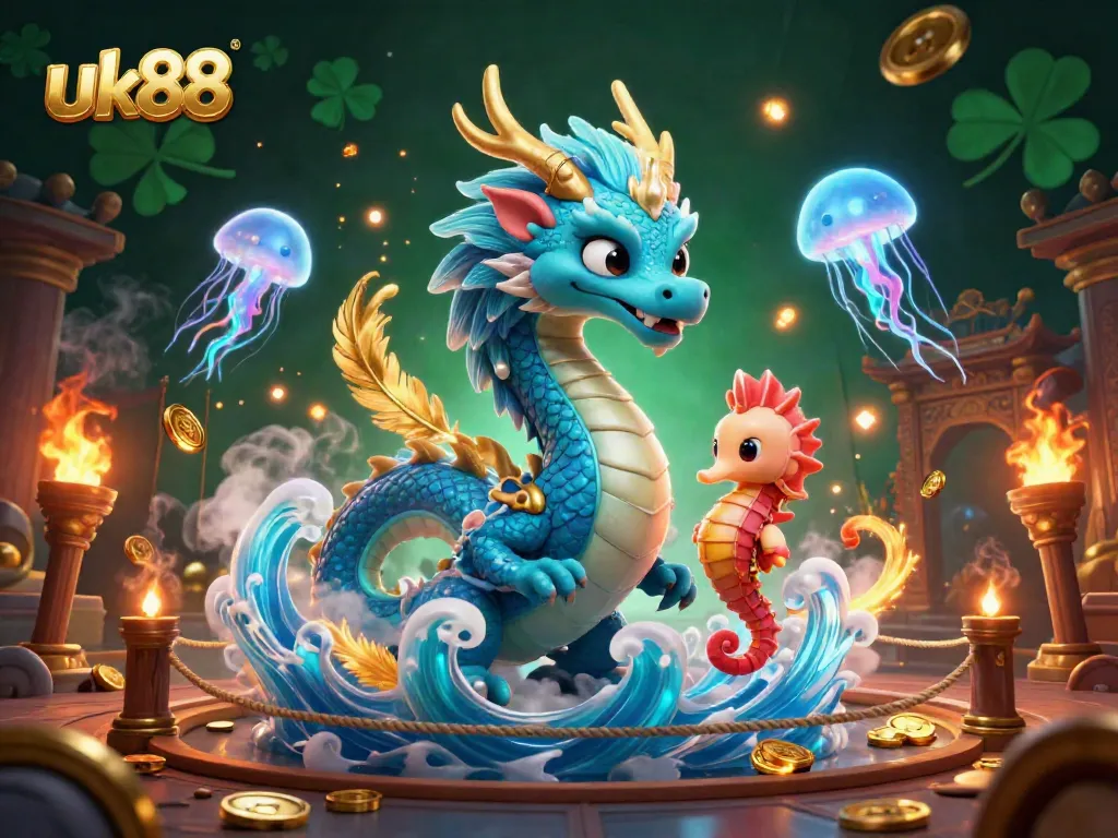 Experience the thrill of play at uk88 with a vibrant underwater casino scene featuring dynamic characters.