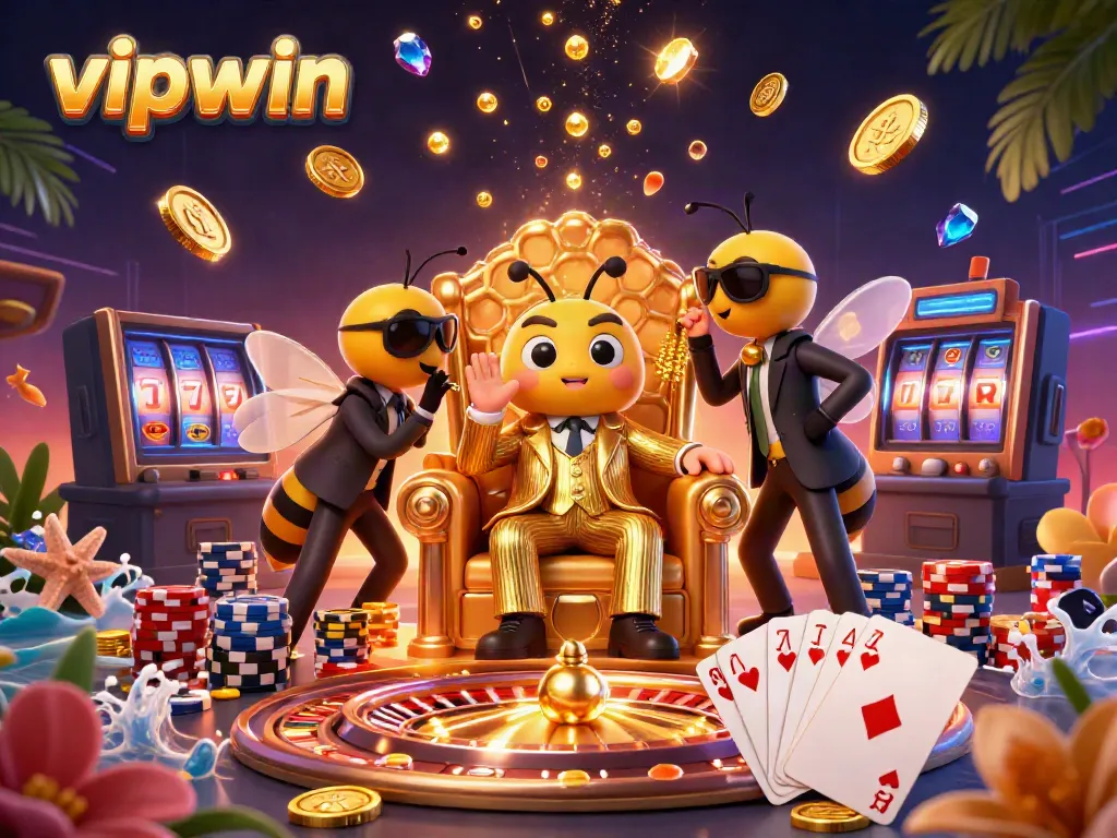 Experience thrilling casino action with vipwin as a bumblebee mob boss reigns over a vibrant gambling kingdom.