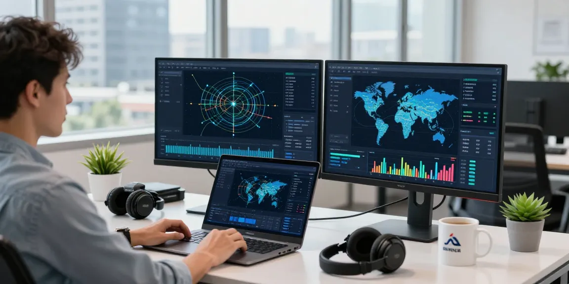 快连 network acceleration solutions in a modern workspace with productivity metrics and global connectivity