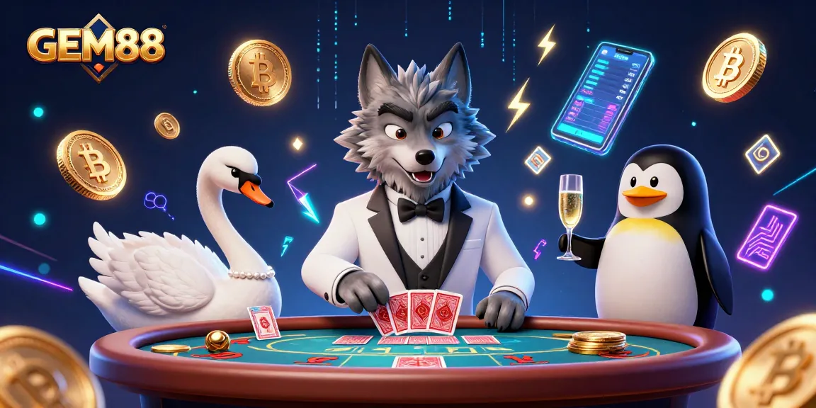 Experience winning strategies with GEM88 at a luxurious baccarat table, spotlighting elite gambling.