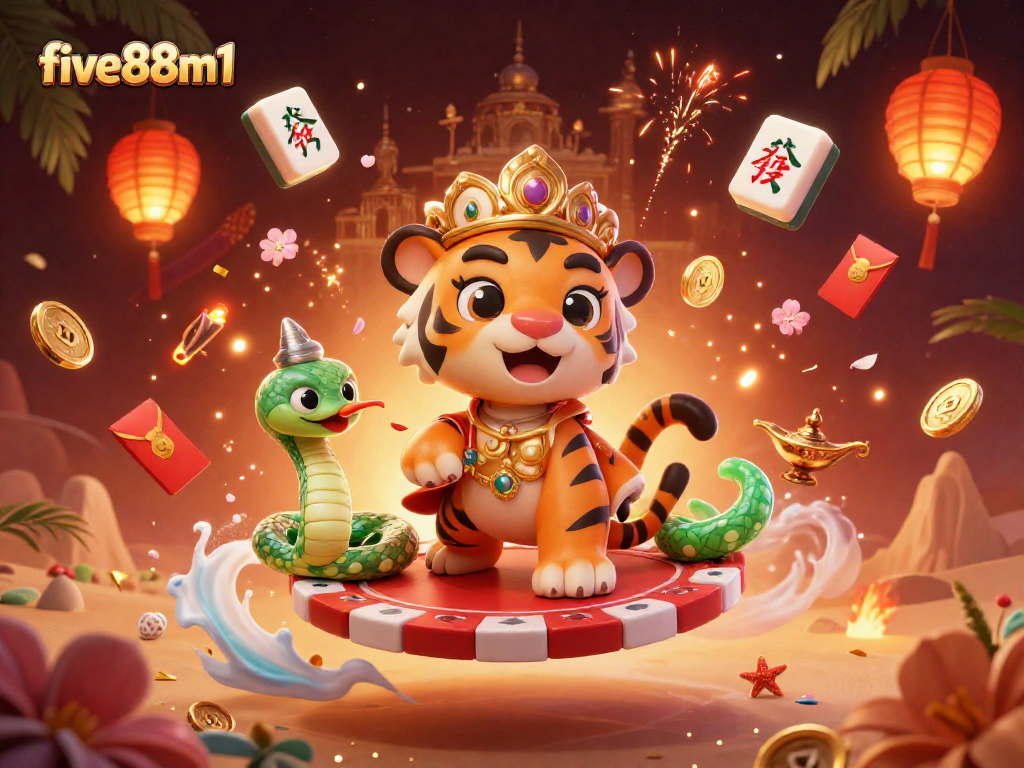 Experience thrilling gameplay with five88m1 through an enchanting Arabian Nights casino scene.