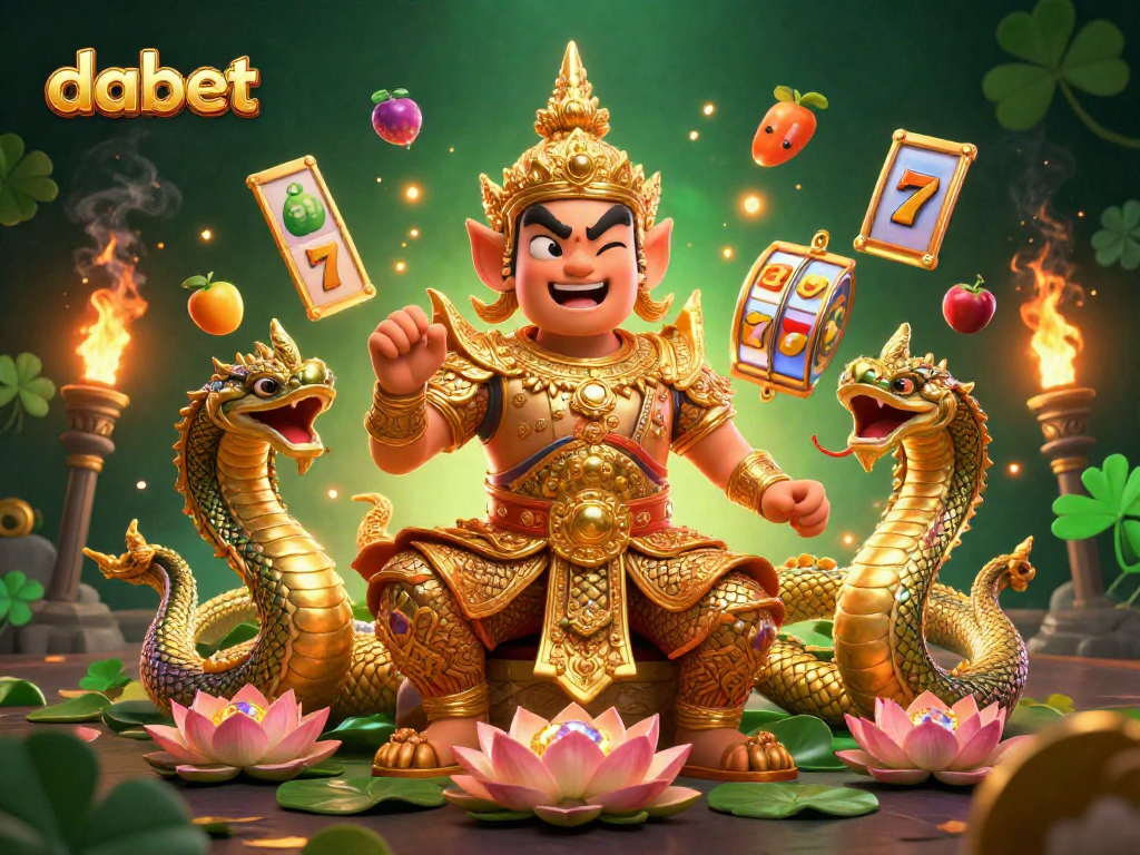 Experience the thrilling excitement of slots at dabet with a vibrant 3D scene featuring colorful game elements.