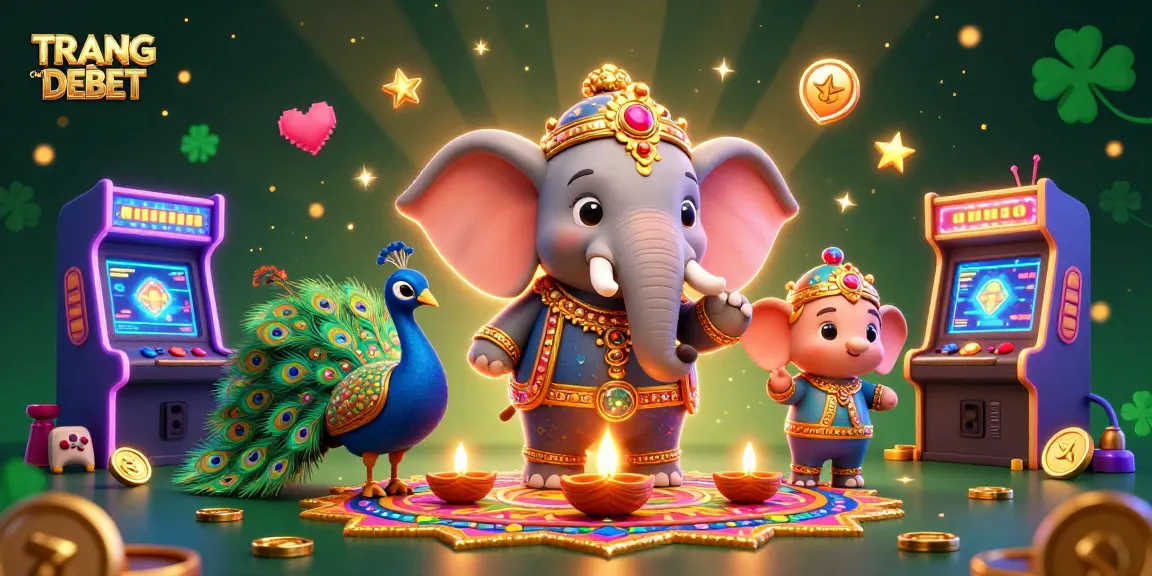 Engage with TRANG CHỦ DEBET in a vibrant casino atmosphere featuring colorful game elements and enchanting characters.