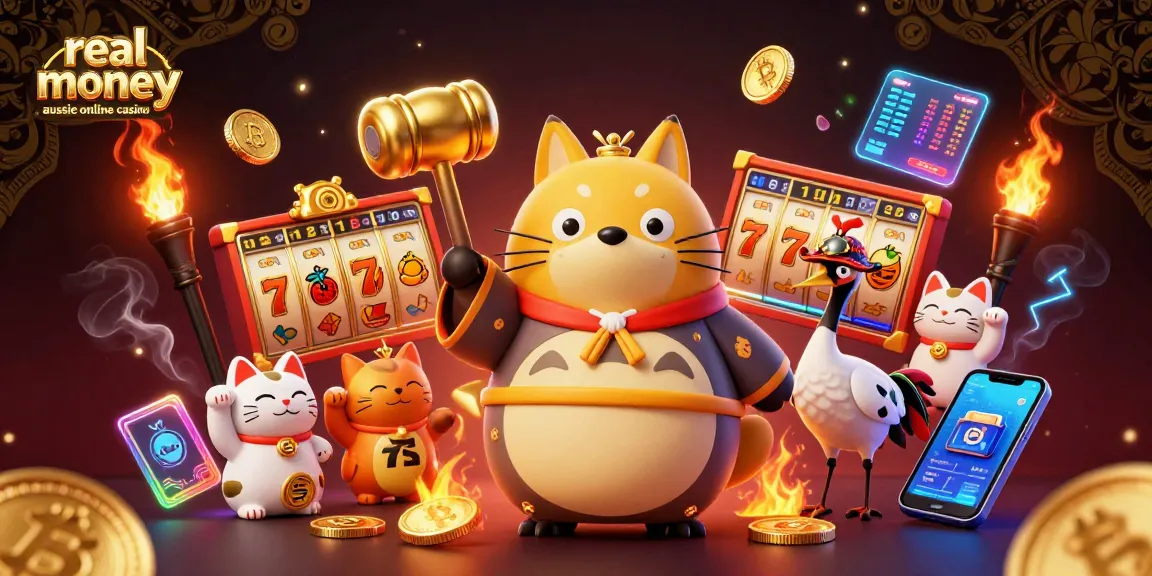 Experience the excitement at real money aussie online casino with vibrant 3D characters and dynamic game elements.