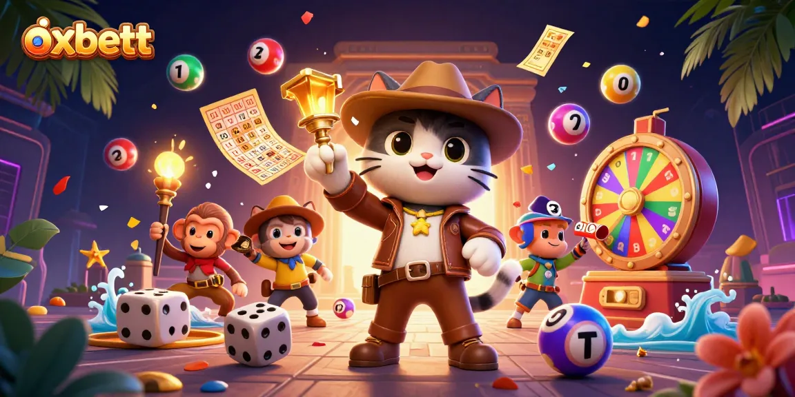 Experience thrilling games at oxbett with our adventurous explorer cat and dynamic casino elements.