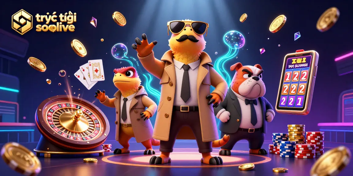 Experience trực tiếp socolive at an engaging VIP casino scene with raptors and vibrant game elements.