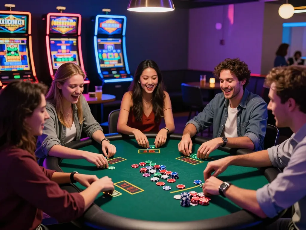 Group enjoying excitement at MM88 online casino table.