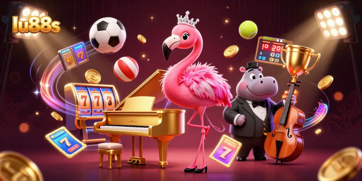 Engage in winning strategies at lu88s with vibrant casino characters in an action-packed atmosphere.