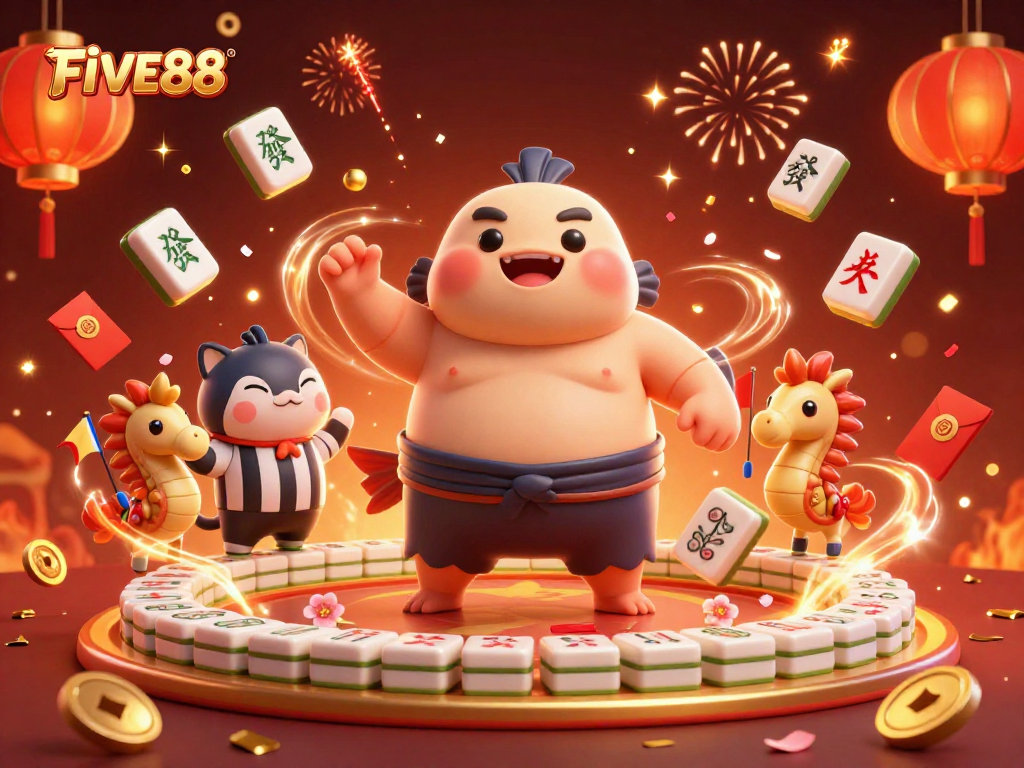 Experience the excitement of FIVE88 with a vibrant 3D illustration of underwater gamers celebrating!