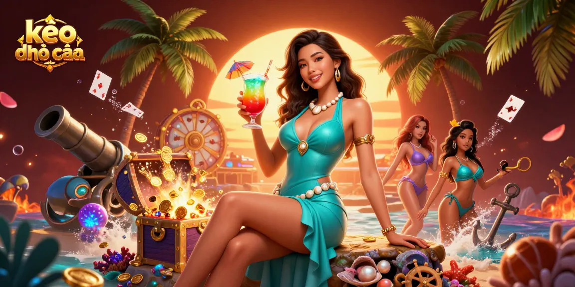 Engage with kèo nhà cái through dynamic casino-themed illustration featuring vibrant characters and elements.