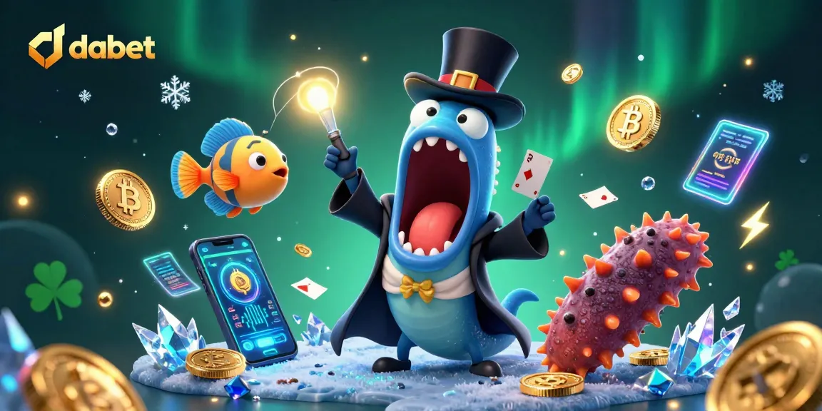 Dabet players enjoy thrilling jackpots with bioluminescent characters in a magical underwater scene.