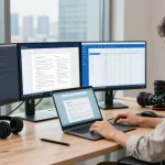 Experience seamless productivity with WPS Download in a modern digital workspace environment featuring innovative tools and vibrant tech setup.